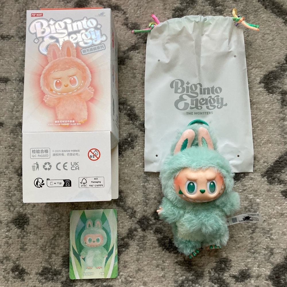 Labubu SERENITY (GREEN) Big Into Energy Series Sealed Authentic Confirmed